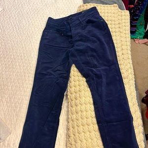 Blue velvet pant